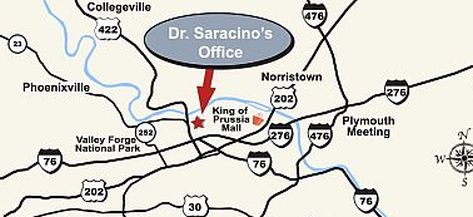 Chiropractor Map in King of Prussia, PA